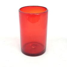  / Solid Ruby Red 14 oz Drinking Glasses (set of 6)